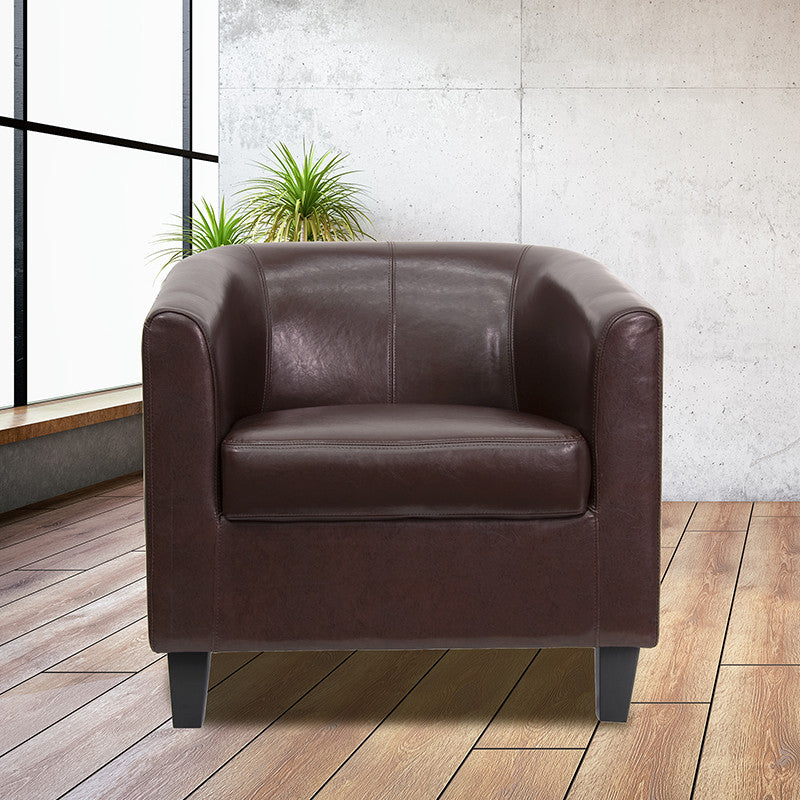 Brown Leather Guest Chair