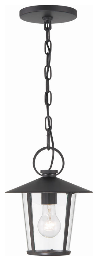 Andover 1-Light Matte Black Outdoor Chandelier