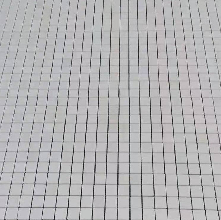Greek Thassos White Marble 1x1 Square Mosaic Wall Floor Tile Polished, 1 sheet