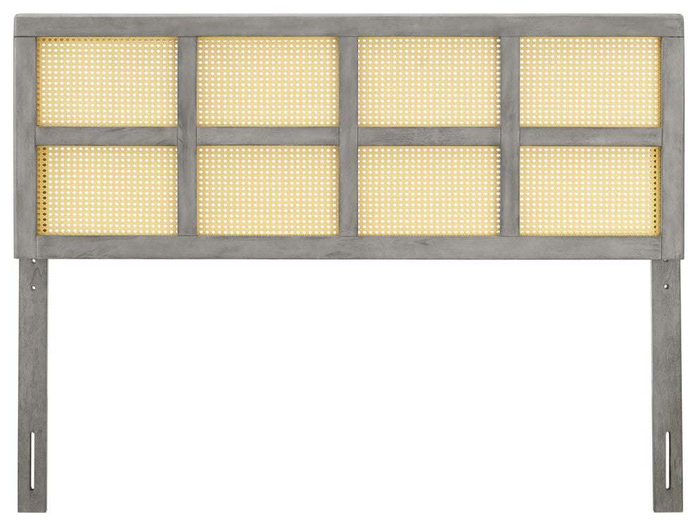 Luana Cane King Headboard-Gray
