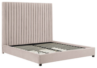 TOV Furniture Arabelle Blush Velvet Bed in King