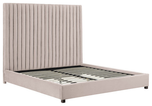 TOV Furniture Arabelle Blush Velvet Bed in King