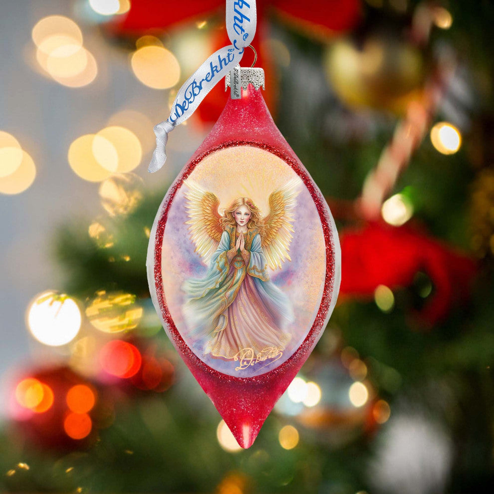 Angel Drop Glass Ornament Nativity Holiday Decor