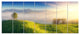 Morning Mist over Mountain Village, Landscape Canvas Print, 83"x32", 7 Panels