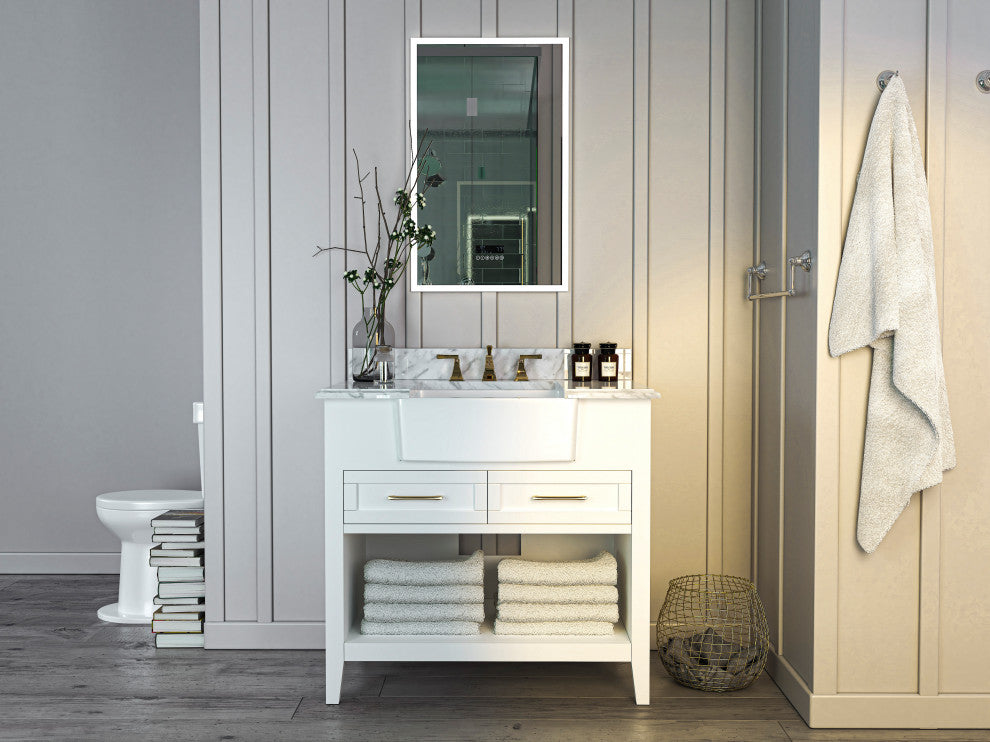 Hayley Bathroom Vanity Set, White, 36"