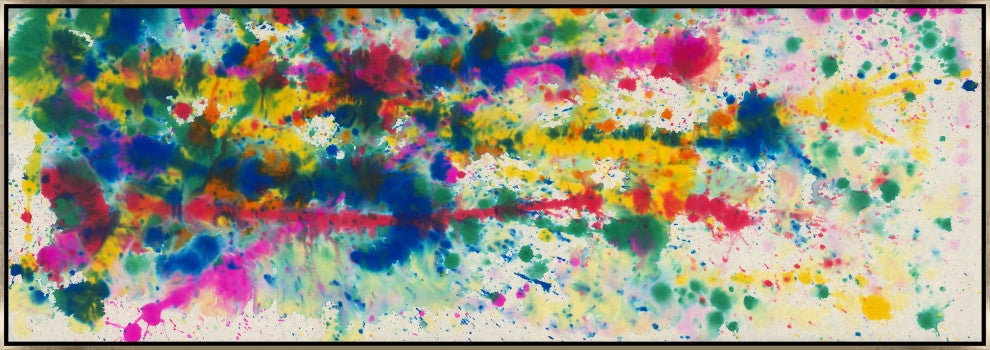 88x30 Smile Again III, Framed Artwork, Silver