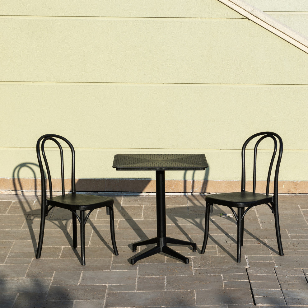 Omax Decor Flip Folding Plastic Outdoor or Indoor Bistro Dining Table 27.6 inch,