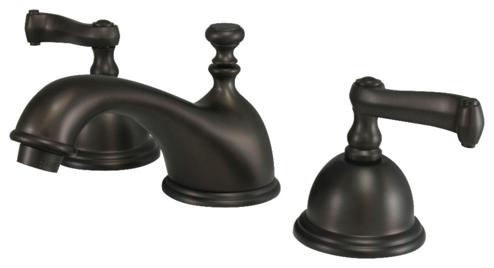 Kingston Brass Widespread Bathroom Faucet With Brass Pop-Up, Oil Rubbed Bronze
