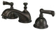 Kingston Brass Widespread Bathroom Faucet With Brass Pop-Up, Oil Rubbed Bronze