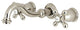 Kingston Brass 2-Handle Wall Mount Bathroom Faucet, Polished Nickel