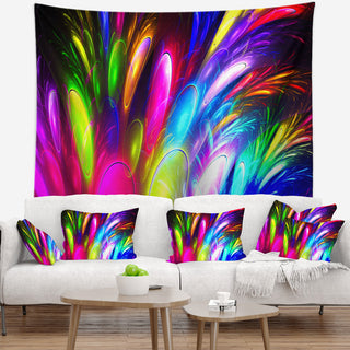 Mysterious Psychedelic Design Abstract Wall Tapestry, 92"x78"