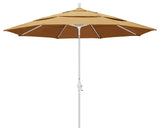 11' Aluminum Umbrella Collar Tilt Matted White, Wheat