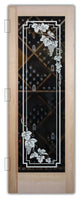 Wine Door - Vineyard Grapes Cascade - Douglas Fir (stain grade) - 28" x 96"...