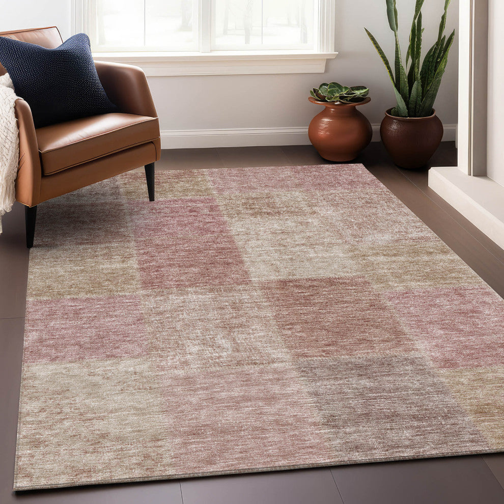 Premium Machine Washable Mayfield AMF664 Blush 8' x 10' Rug