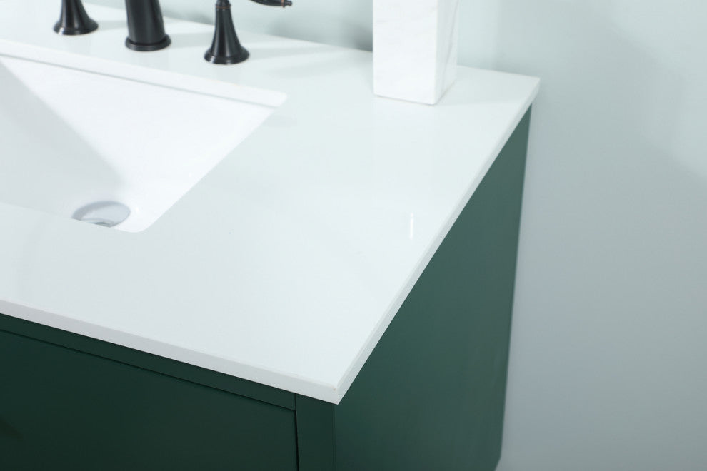 Home Living 36" Bathroom Vanity, Green