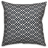 Navy Lattice Pattern Throw Pillow Cover, 18"x18"