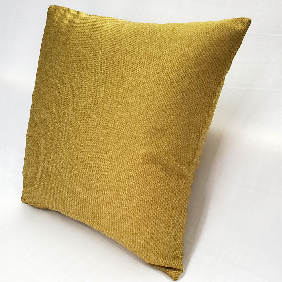 Rio Grande Ochre Gold Throw Pillow 20x20, with Polyfill Insert