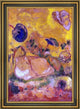 Odilon Redon Bazon  the Artist's Cat - 16" x 24" Framed Premium Canvas Print