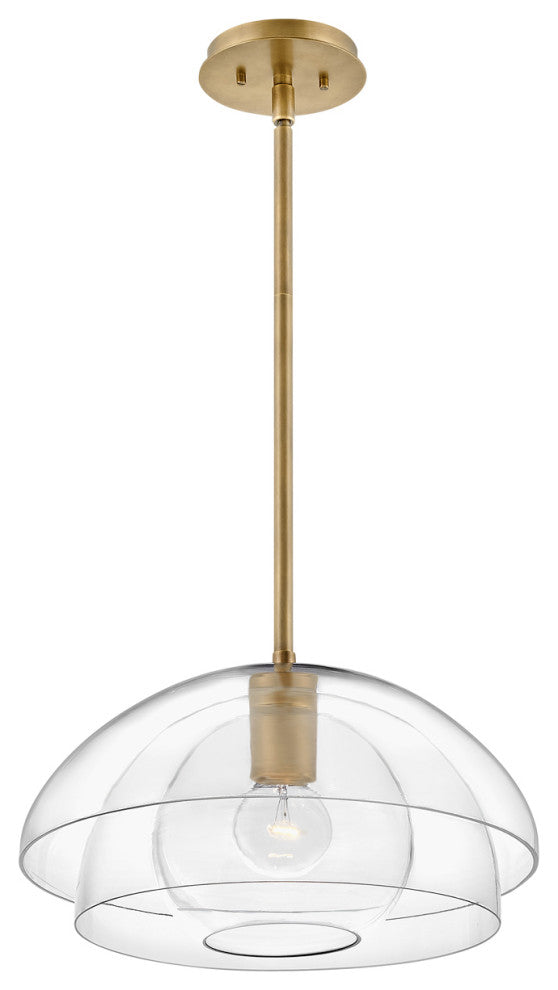 Hinkley Lotus Medium Convertible Semi-Flush Mount, Heritage Brass
