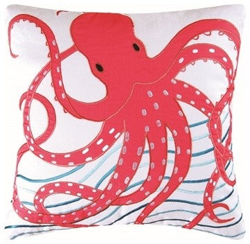 Tropic Escape Octopus Pillow by C & F