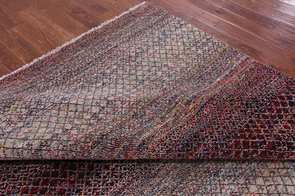 9' 1" X 11' 10" Wool & Silk Savannah Grass Handmade Rug - Q15439