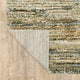 Aegina Soft Stripes Gold/Green Area Rug, 2'3"x8'