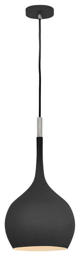 Hinkley Ziggy 23" Medium Pendant Light, Black + Polished Nickel accents