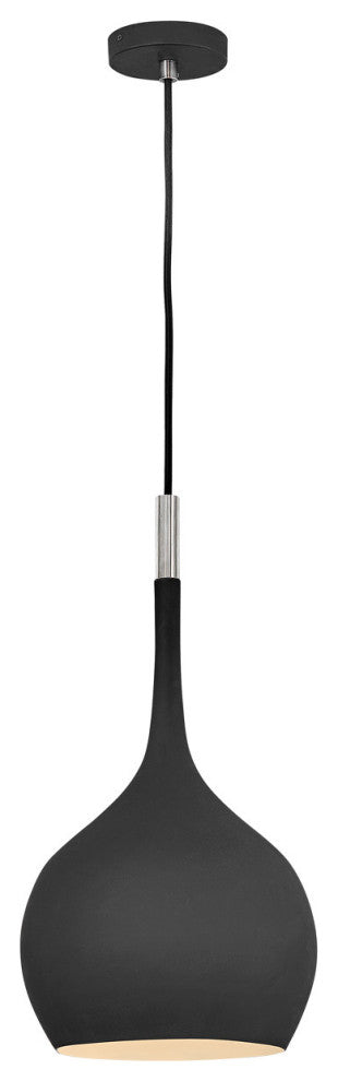 Hinkley Ziggy 23" Medium Pendant Light, Black + Polished Nickel accents