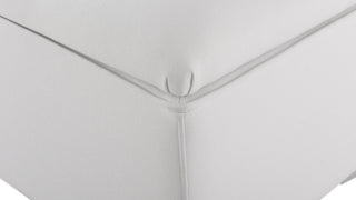 Madelyn Modern Storage Bench With Stainless Steel Legs, Bright White