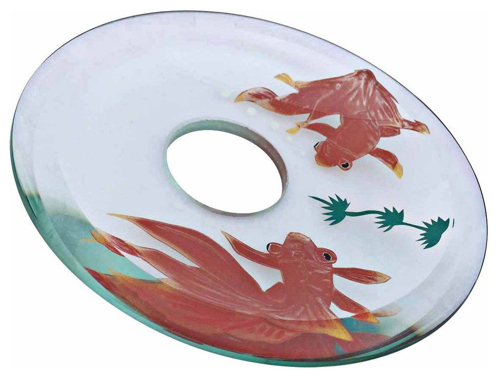 Replacement Waterfall Faucet Glass Disc Tray Plate Koi Fish Renovators Supply
