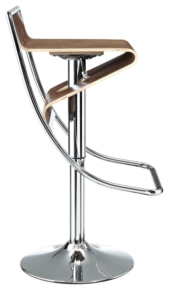 Modern Contemporary Dining Kitchen Wood Bar Stool Walnut