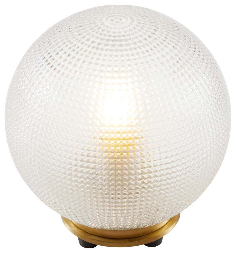 Table Lamp, Gold, Metal, Glass, Modern, Mid Century Cafe Bistro Hospitality