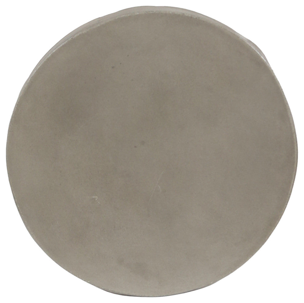 GDF Studio Aubree Outdoor 16" Light-Weight Concrete Side Table, Light Gray