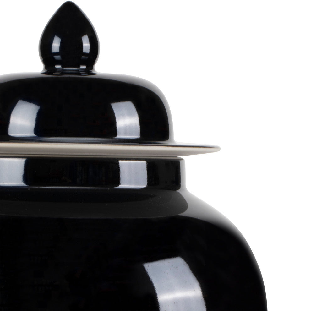 Imperial Black Medium Temple Jar