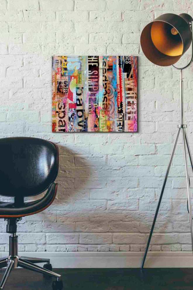 Epic Graffiti 'Metro Mix 21 II' by Erin Ashley Giclee Wall Art, 18"x16"