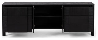Pollard Media Console-Brushed Ebony Oak