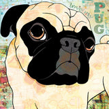 "Pug Mug II" Painting Print on Wrapped Canvas