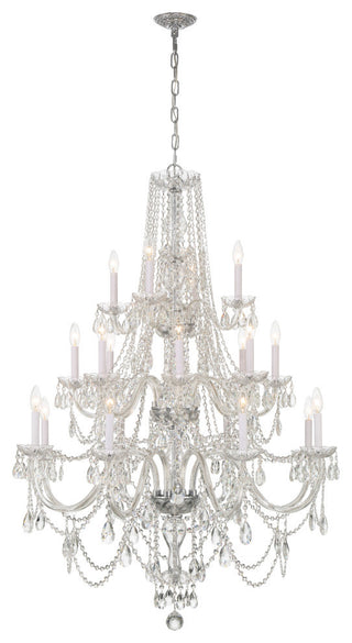 Traditional Crystal 20-Light Polished Chrome Chandelier