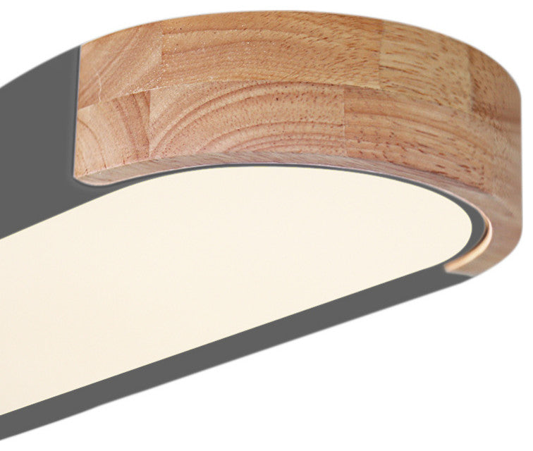Simple Oval Dimmable LED Flush Mount, Gray, Warm White Light