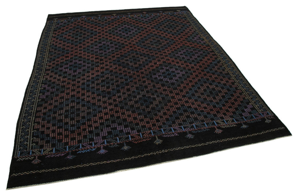Rug N Carpet - Handwoven Anatolian 6' 8'' x 8' 7'' Antique Wool Kilim Rug