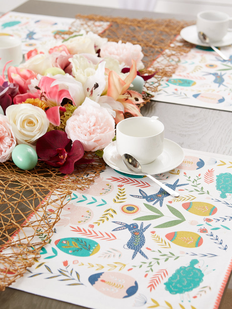 Easter Folk Garden Embellished Placemat Set of 6