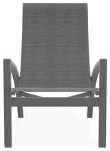 Kendall Sling Stackable Outdoor Lounge Chair, Collect Charcoal/Graphite
