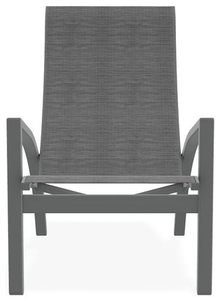 Kendall Sling Stackable Outdoor Lounge Chair, Collect Charcoal/Graphite