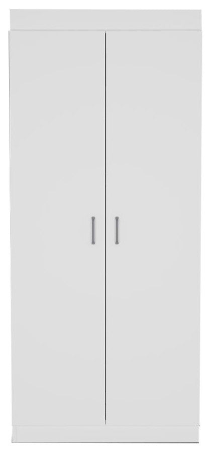 DEPOT E-SHOP Chad Pantry Double Door Cabinet, Five Shelves, Black