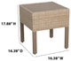 Maui Outdoor End Table, Natural Aged Wicker