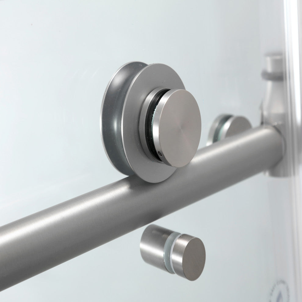60" W x 76" H Frameless Single Sliding Shower Doors