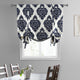 Ikat Blue Printed Cotton Tie-Up Window Shade Single Panel, 42W x 63L
