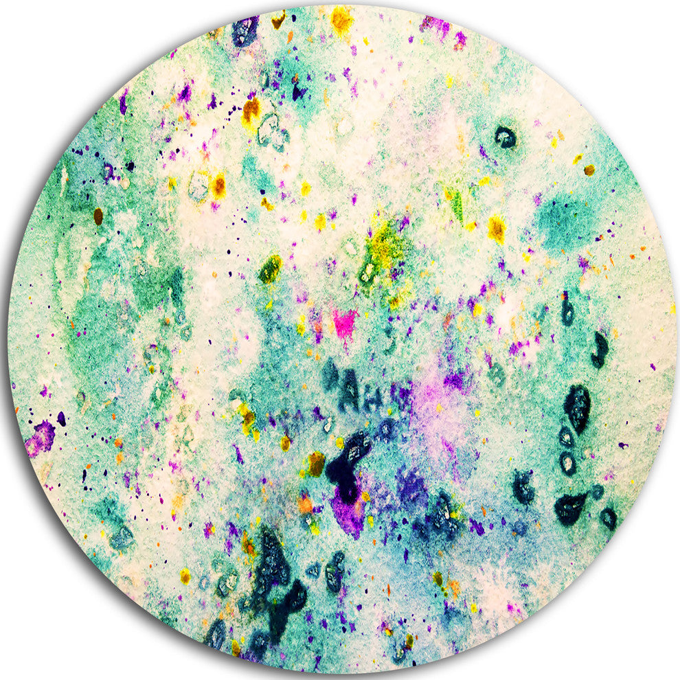 Color Splatter, Abstract Round Wall Art, 36"