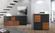 Loft Sideboard, Anthracite Gray and Walnut