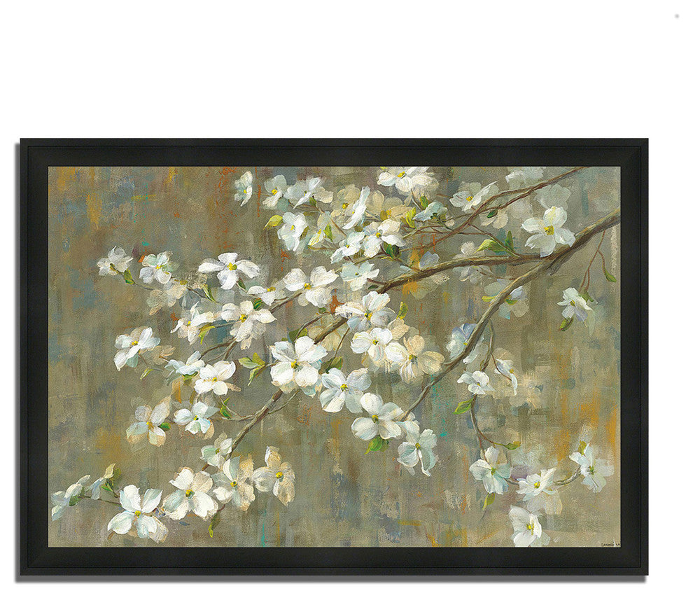 "Dogwood In Spring" By Danhui Nai, Framed Painting Print, Ready To Hang